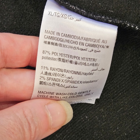 JM Collection Womens XL Black White Textured Knit Mock Neck Button Front Jacket - Picture 7 of 9